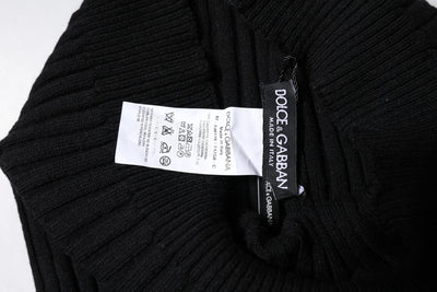 Dolce &amp; Gabbana Zwarte Kasjmier Gebreide Nekwarmer Foulard Sjaal