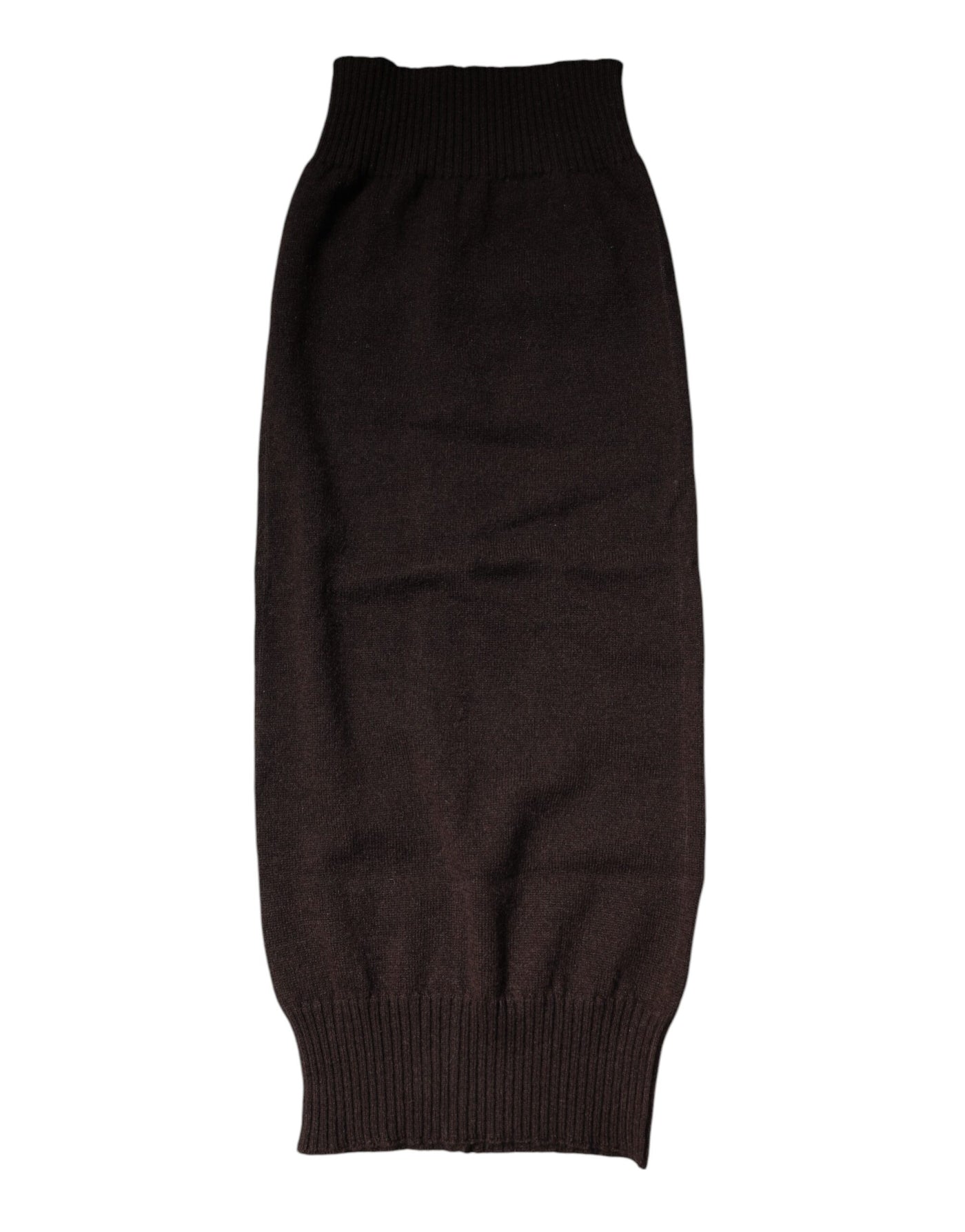 Dolce &amp; Gabbana Bruine Kasjmier Gebreide Nekwarmer Foulard Sjaal