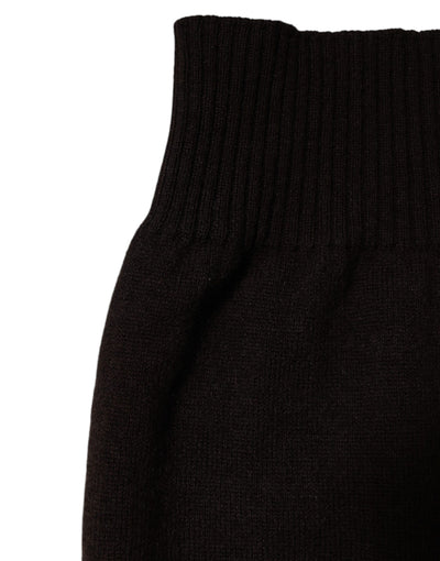 Dolce &amp; Gabbana Bruine Kasjmier Gebreide Nekwarmer Foulard Sjaal