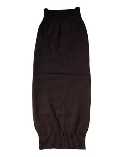 Dolce &amp; Gabbana Bruine Kasjmier Gebreide Nekwarmer Foulard Sjaal