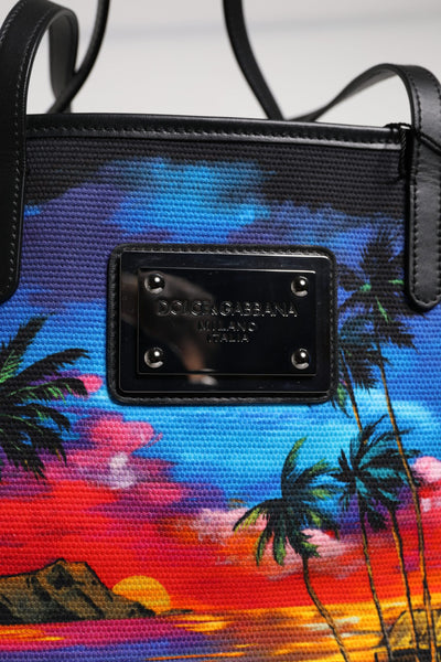 Sac cabas Dolce &amp; Gabbana à imprimé graphique multicolore et anse supérieure