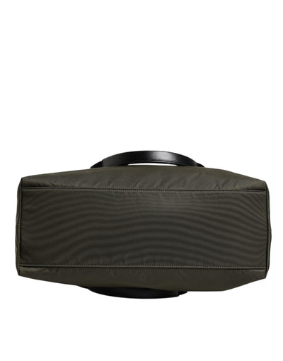 Sac fourre-tout à bandoulière en nylon vert militaire Dolce &amp; Gabbana