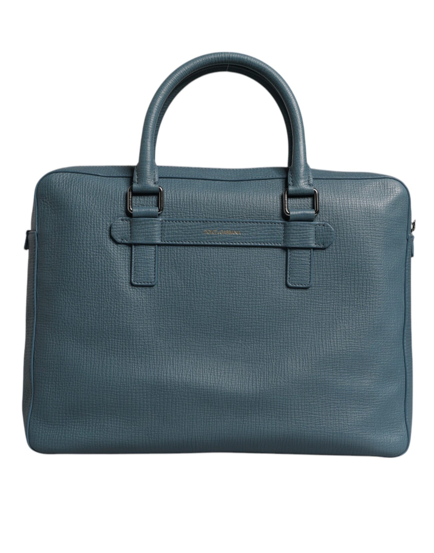 Dolce &amp; Gabbana Blue Logo Messenger-aktetas met dubbele handgreep