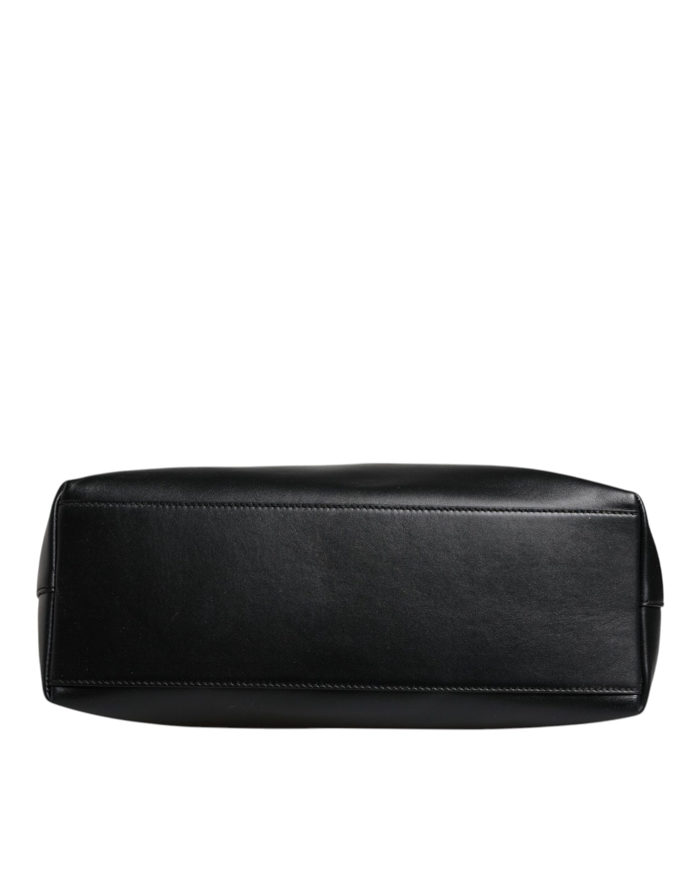 Dolce &amp; Gabbana Zwarte Kalfsleren Boodschappentas Schoudertas