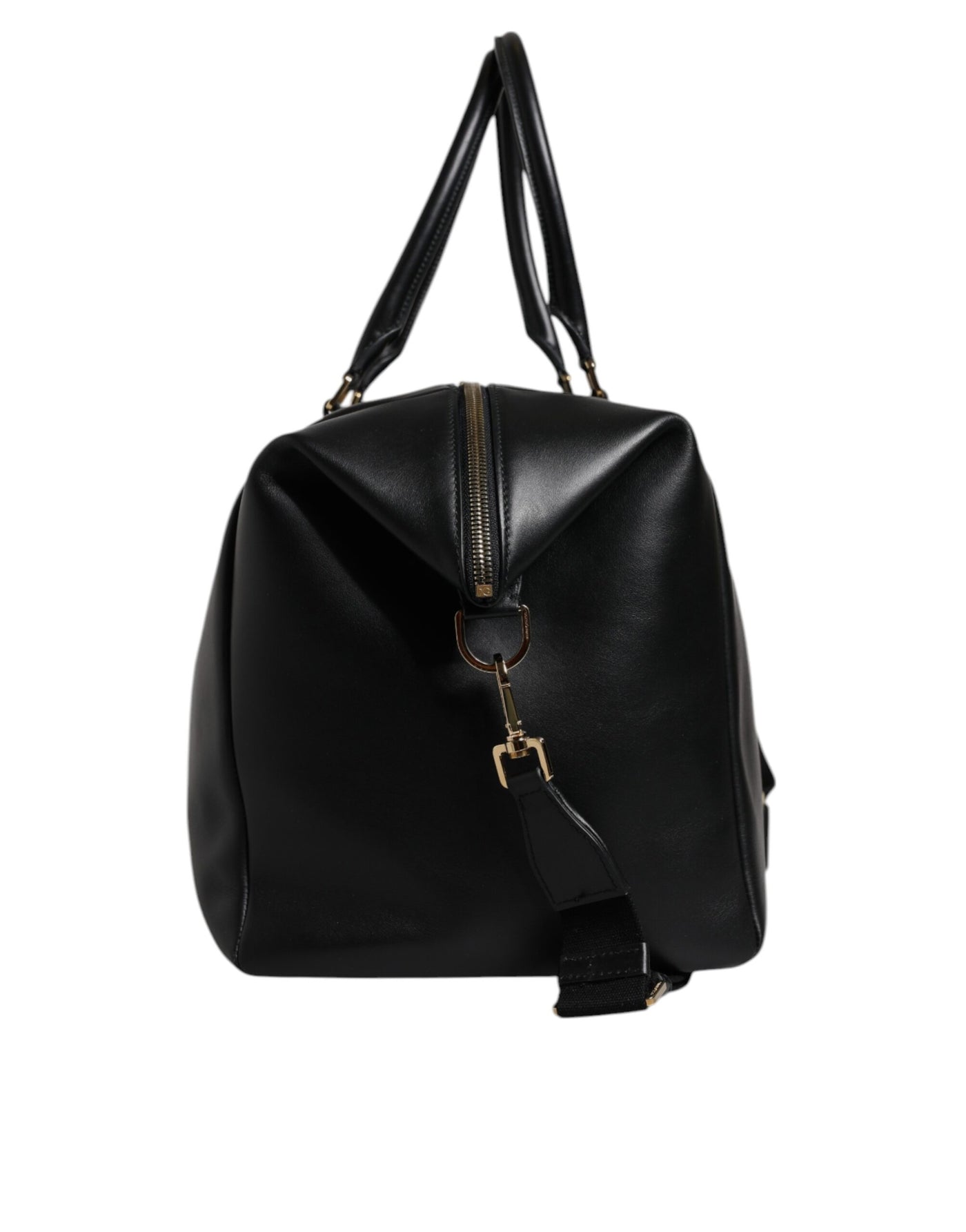 Sac de voyage à bandoulière en cuir de veau noir Dolce &amp; Gabbana