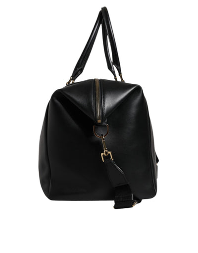 Sac de voyage à bandoulière en cuir de veau noir Dolce &amp; Gabbana