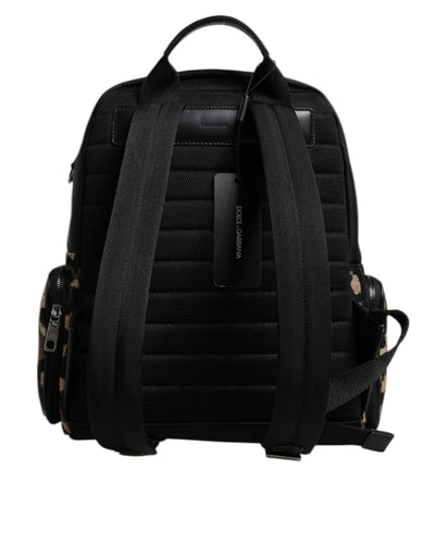 Sac à dos Dolce &amp; Gabbana pour homme avec plaque logo DG et imprimé léopard multicolore