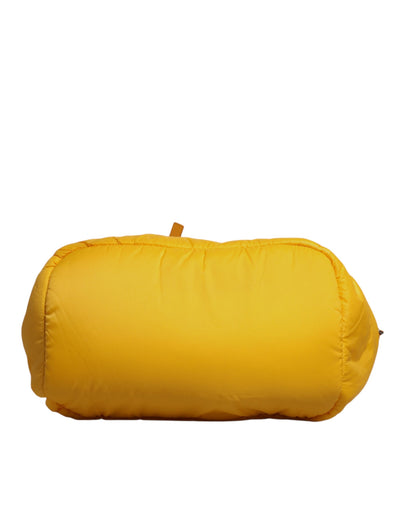 Dolce &amp; Gabbana Geel Oranje Nylon Logo Plaque Hand Schoudertas