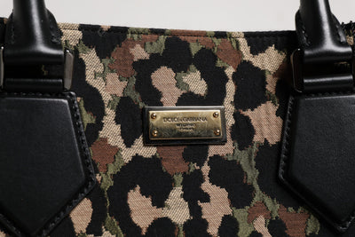 Sac cabas à bandoulière Dolce &amp; Gabbana multicolore motif léopard
