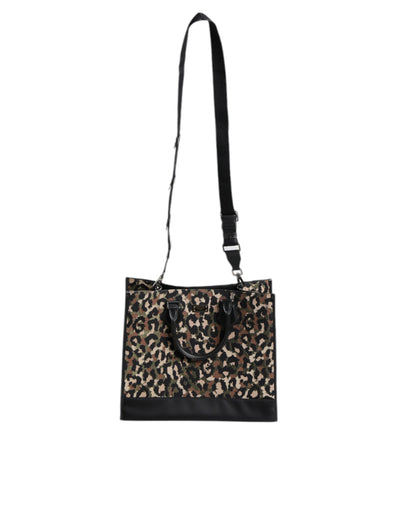 Sac cabas à bandoulière Dolce &amp; Gabbana multicolore motif léopard