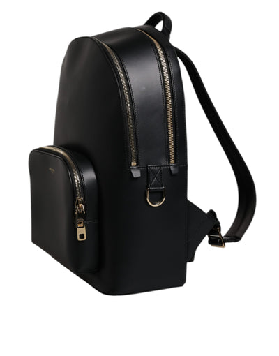 Sac à dos de voyage Dolce &amp; Gabbana en cuir noir avec logo imprimé DG