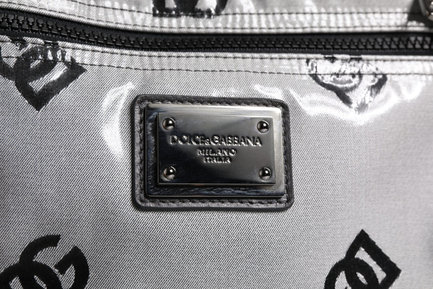 Sac à dos Dolce &amp; Gabbana en polyester gris et noir avec logo DG