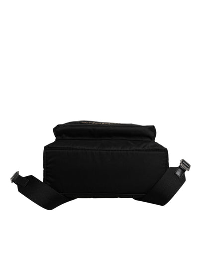 Sac à dos Dolce &amp; Gabbana en nylon noir #DGFAMILY orné de strass VULCANO