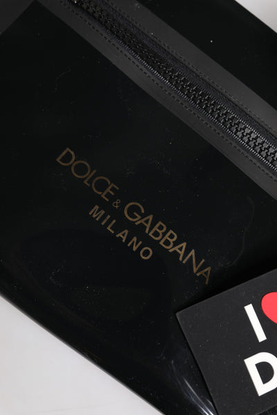 Sac à bandoulière en cuir PVC noir Dolce &amp; Gabbana