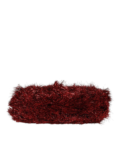 Pochette de soirée Dolce &amp; Gabbana avec chaîne en or rouge VANDA et cristaux scintillants