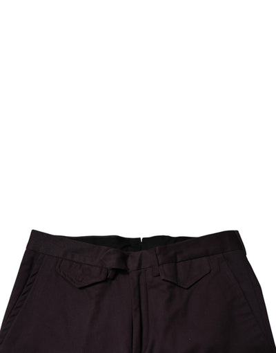 BENCIVENGA Bruine herenbroek van puur katoen, slim fit