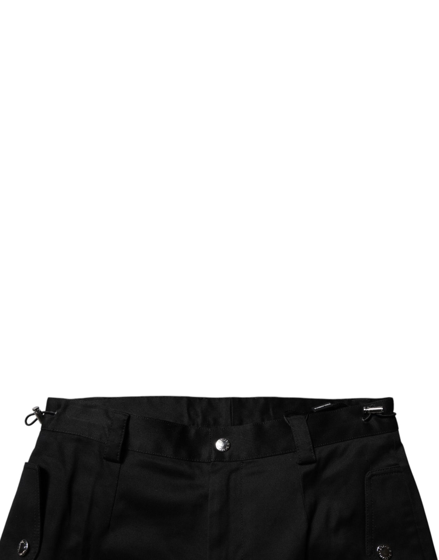 Pantalon cargo fuselé en coton noir Dolce &amp; Gabbana