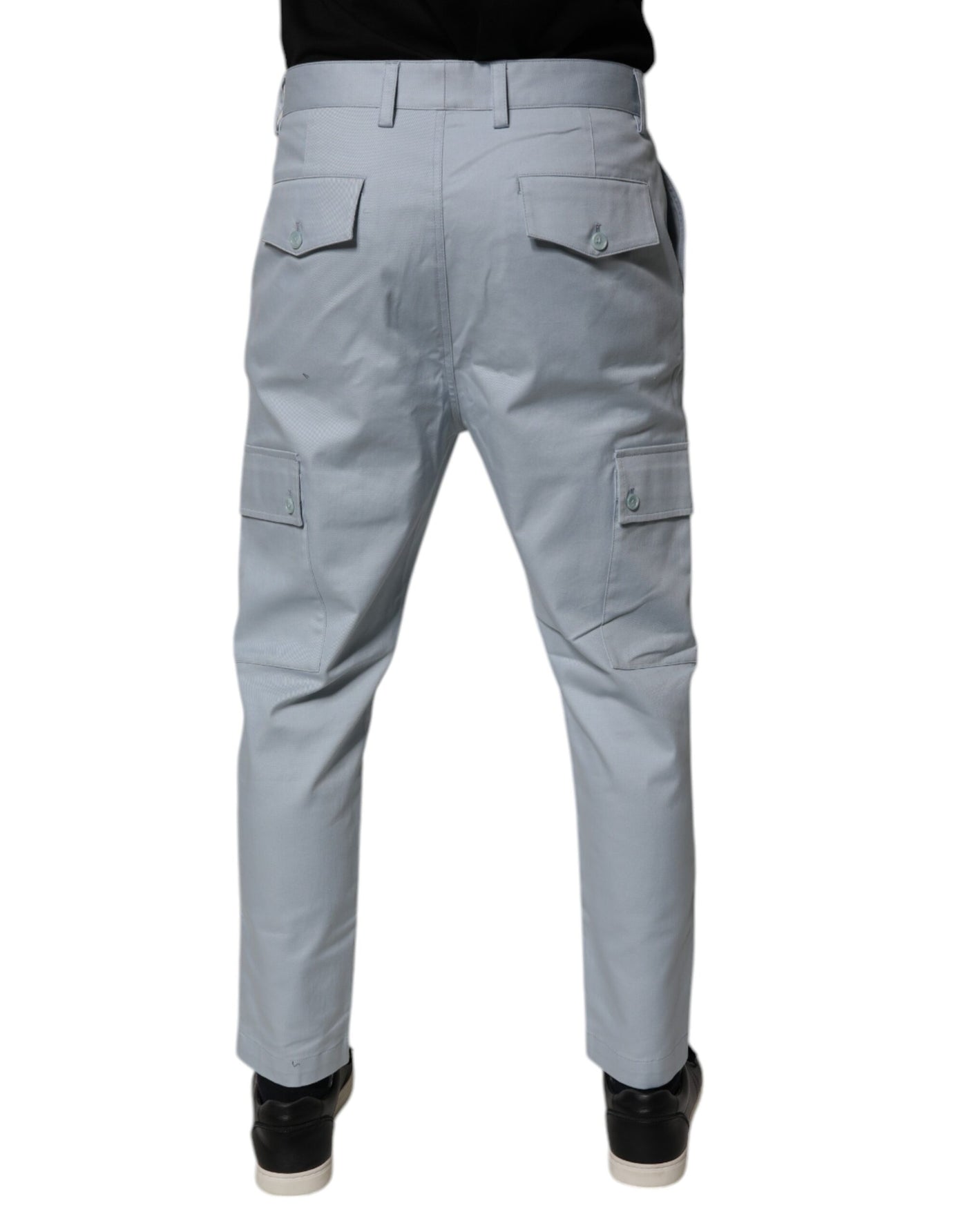 Pantalon cargo fuselé en coton bleu clair Dolce &amp; Gabbana