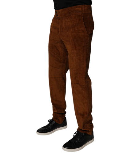 Jean skinny en velours côtelé marron foncé Dolce &amp; Gabbana