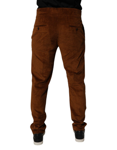 Jean skinny en velours côtelé marron foncé Dolce &amp; Gabbana