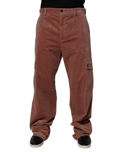 Jean cargo en velours côtelé marron Dolce &amp; Gabbana pour homme