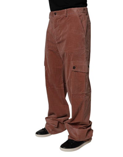 Jean cargo en velours côtelé marron Dolce &amp; Gabbana pour homme