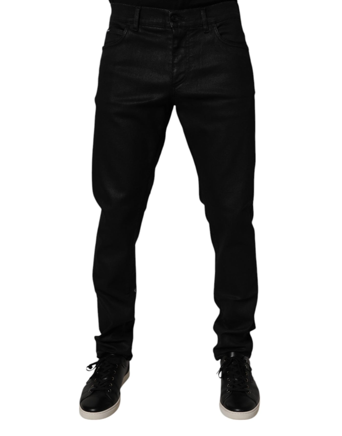 Jean skinny en coton stretch noir Dolce &amp; Gabbana pour homme