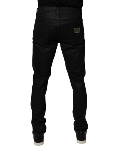 Jean skinny en coton stretch noir Dolce &amp; Gabbana pour homme