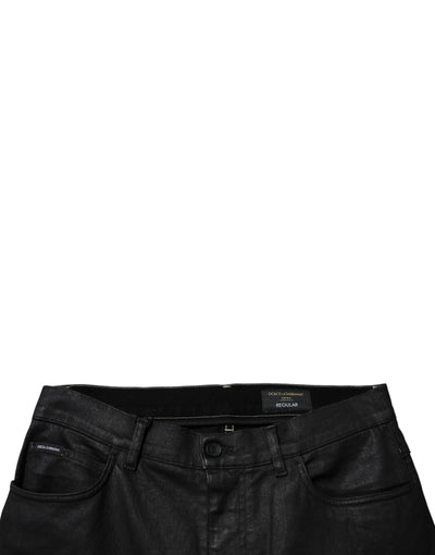 Jean skinny en coton stretch noir Dolce &amp; Gabbana pour homme