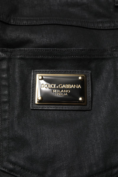 Jean skinny en coton stretch noir Dolce &amp; Gabbana pour homme