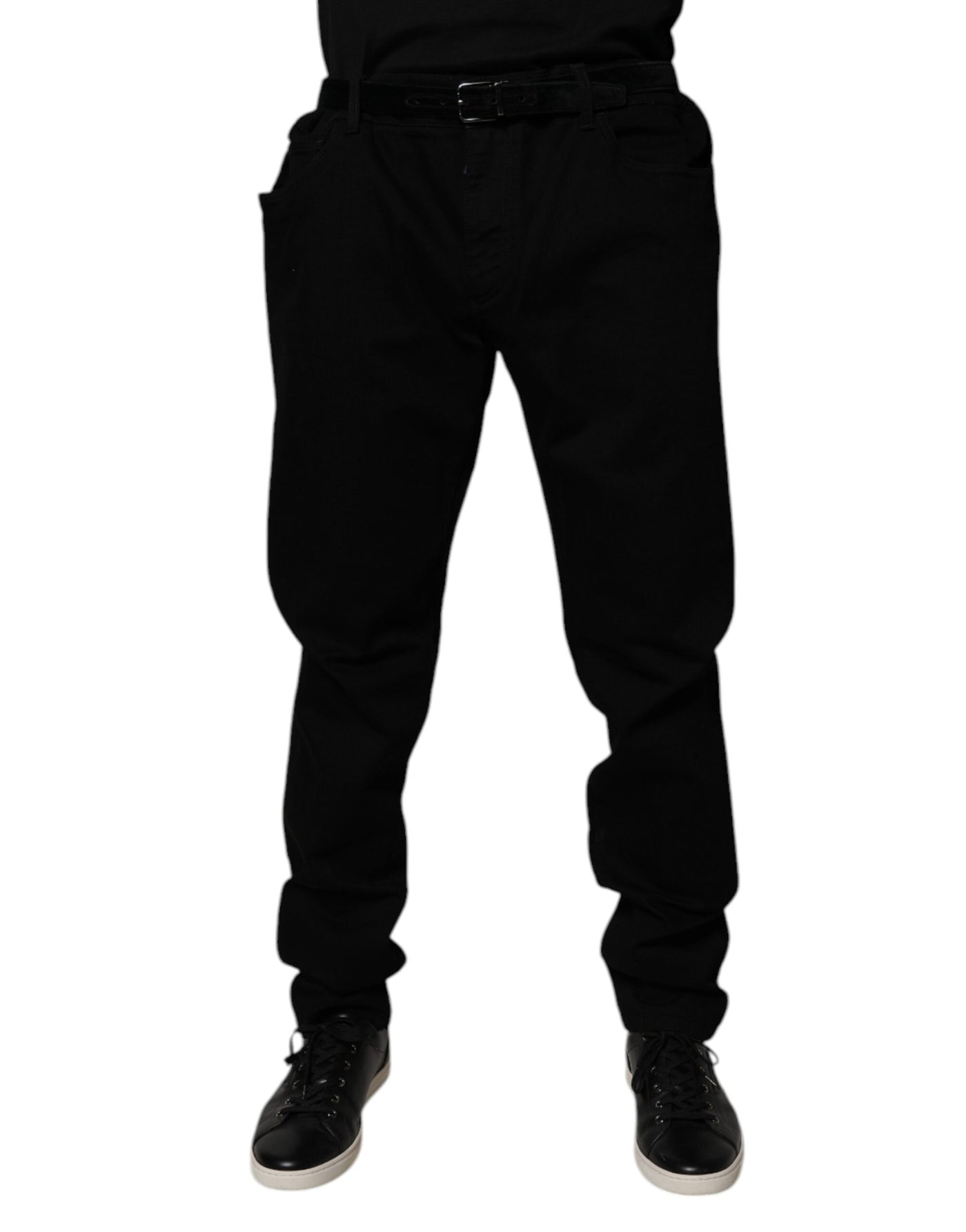 Jean slim en coton stretch noir Dolce &amp; Gabbana