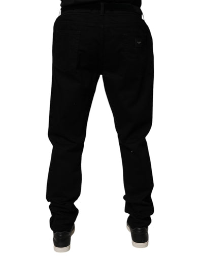 Jean slim en coton stretch noir Dolce &amp; Gabbana
