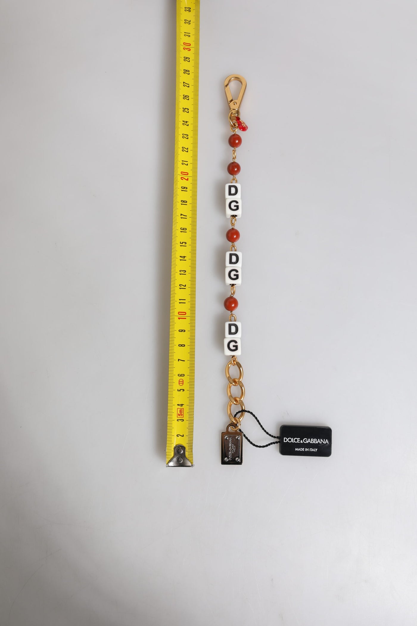 Dolce &amp; Gabbana Multicolor Goudkleurige Messing Ketting DG Logo Dice Armband