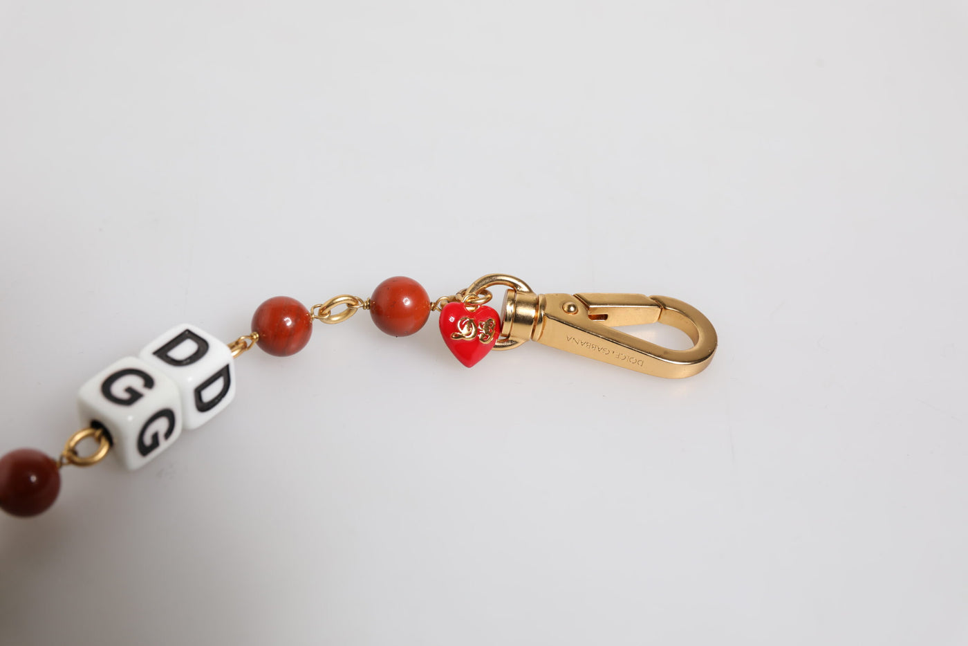 Dolce &amp; Gabbana Multicolor Goudkleurige Messing Ketting DG Logo Dice Armband