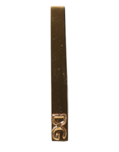 Dolce &amp; Gabbana stropdas clip met goudkleurig messing logo