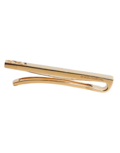 Dolce &amp; Gabbana stropdas clip met goudkleurig messing logo