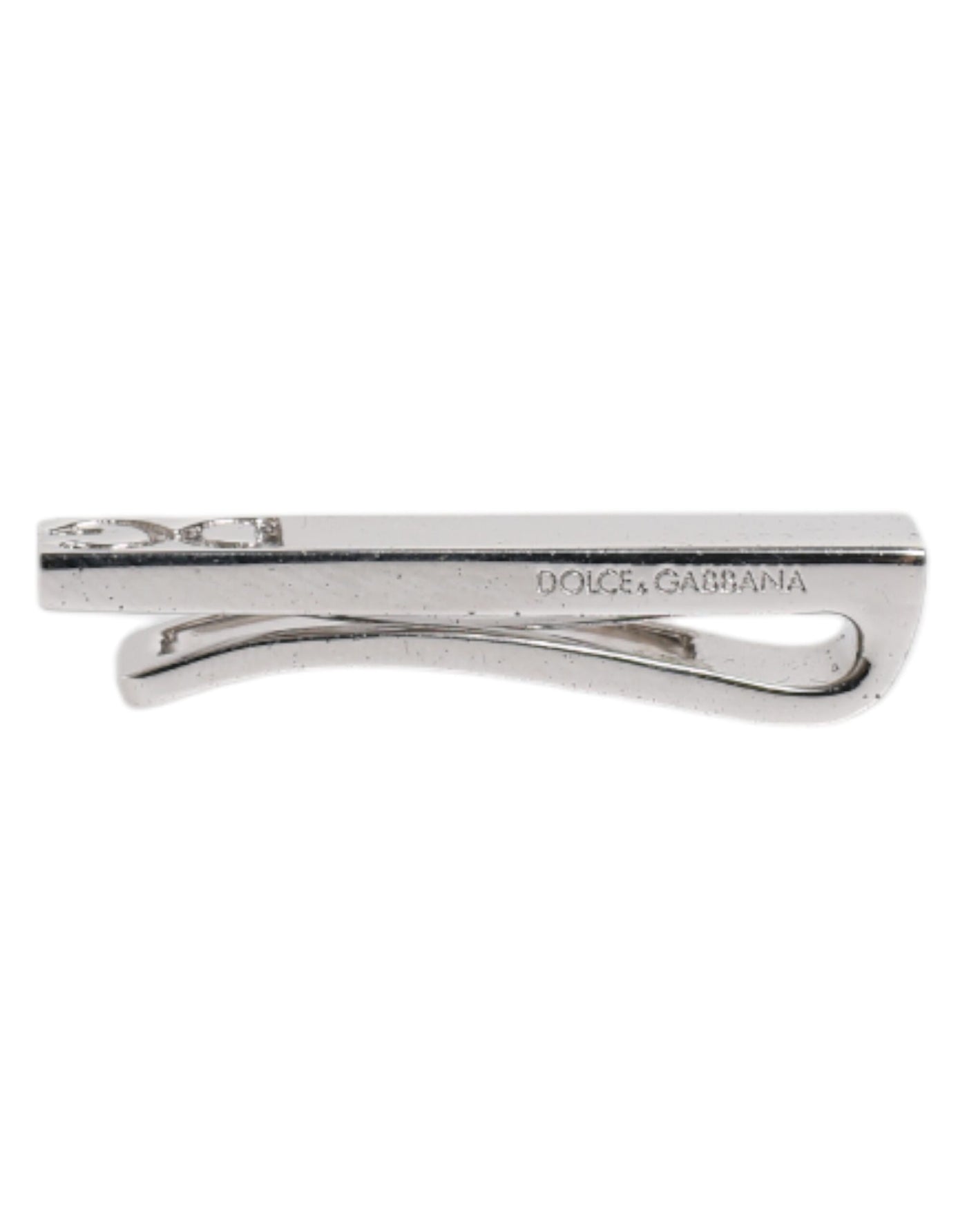 Dolce &amp; Gabbana zilveren messing stropdas clip met logo