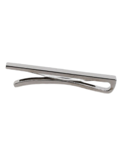Dolce &amp; Gabbana Zwarte Toon Messing Logo Gemerkte Stropdas Clip Bar