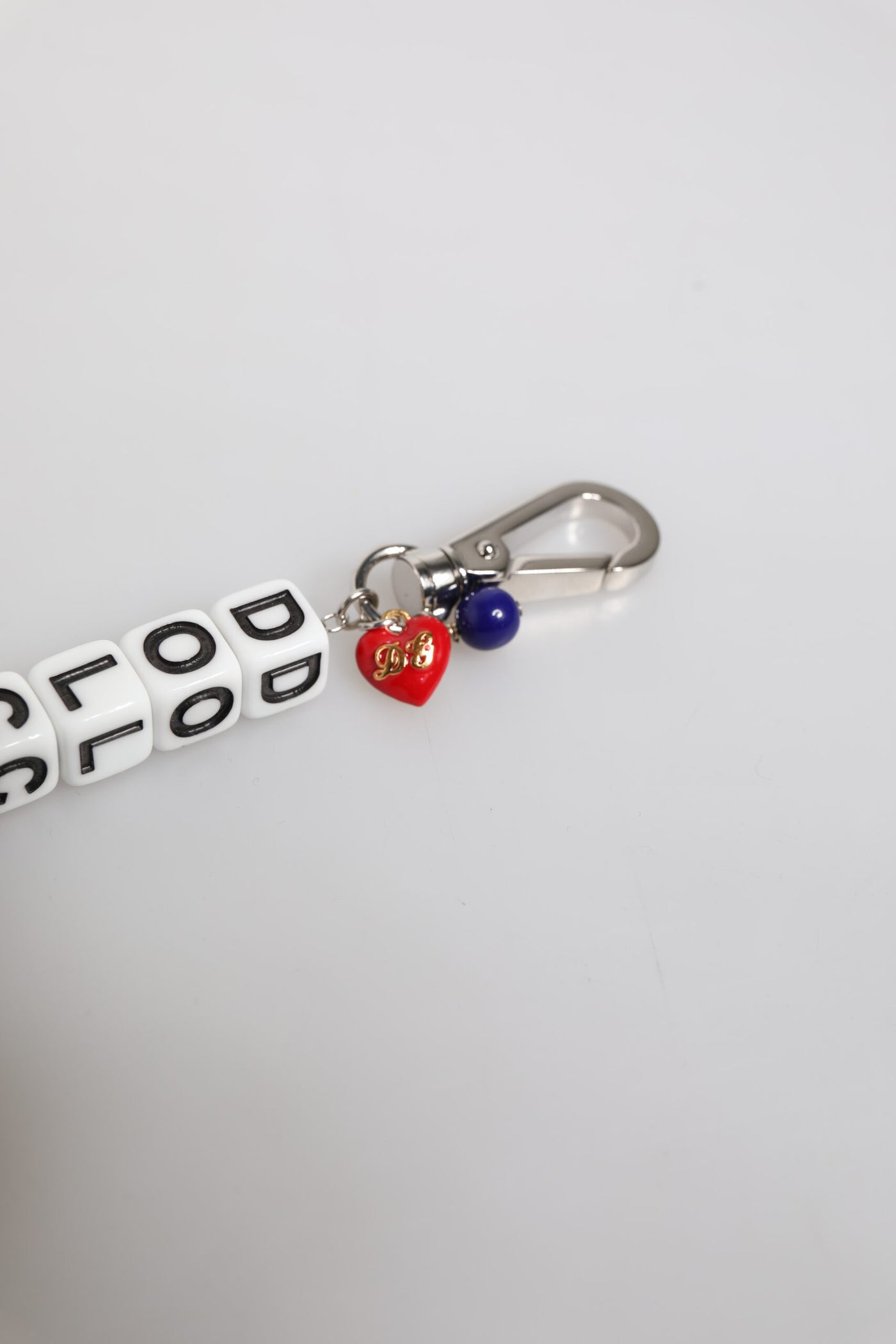 Dolce &amp; Gabbana Zilveren Messing Ketting Dobbelsteen Logo Versierde Bedelarmband