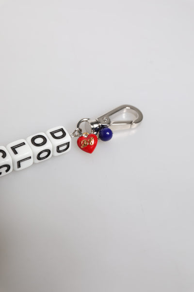 Dolce &amp; Gabbana Zilveren Messing Ketting Dobbelsteen Logo Versierde Bedelarmband