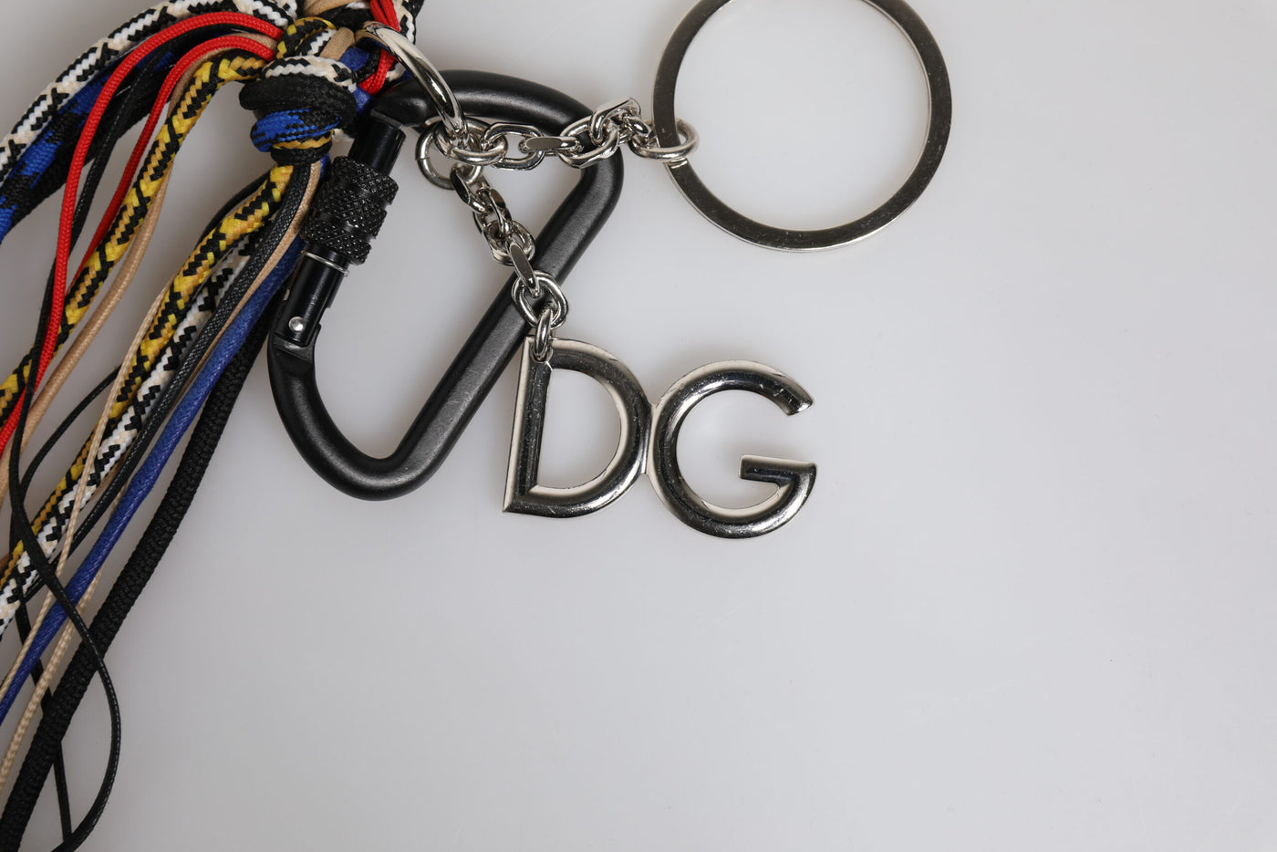 Dolce &amp; Gabbana Multicolor gevlochten touw tas met logo schouderband