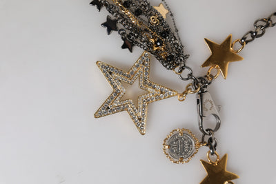 Dolce &amp; Gabbana Zilveren Gouden Messing Versierde Taillekettingriem