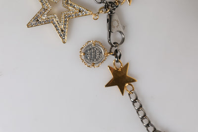 Dolce &amp; Gabbana Zilveren Gouden Messing Versierde Taillekettingriem