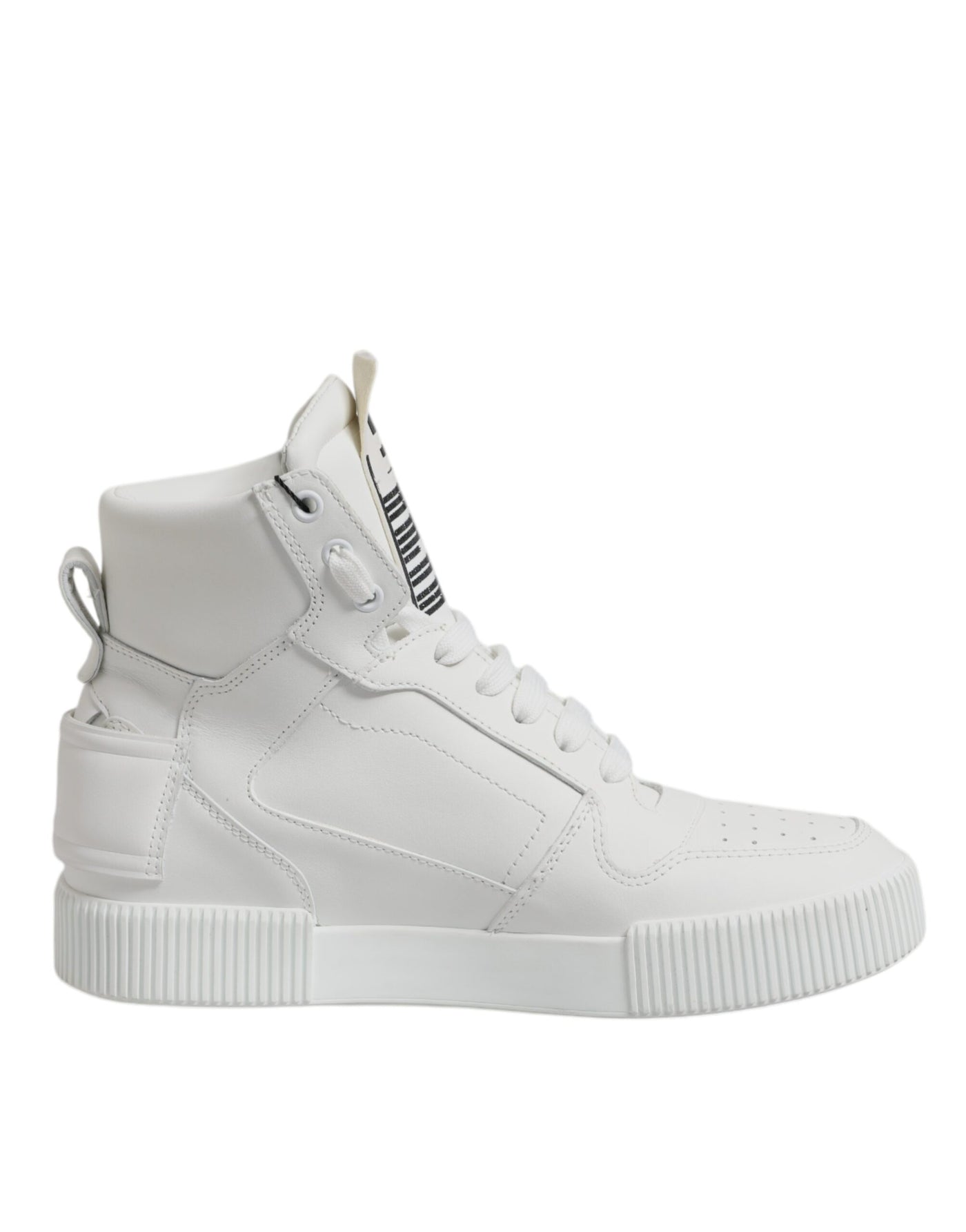 Dolce &amp; Gabbana witte leren hoge sneakers