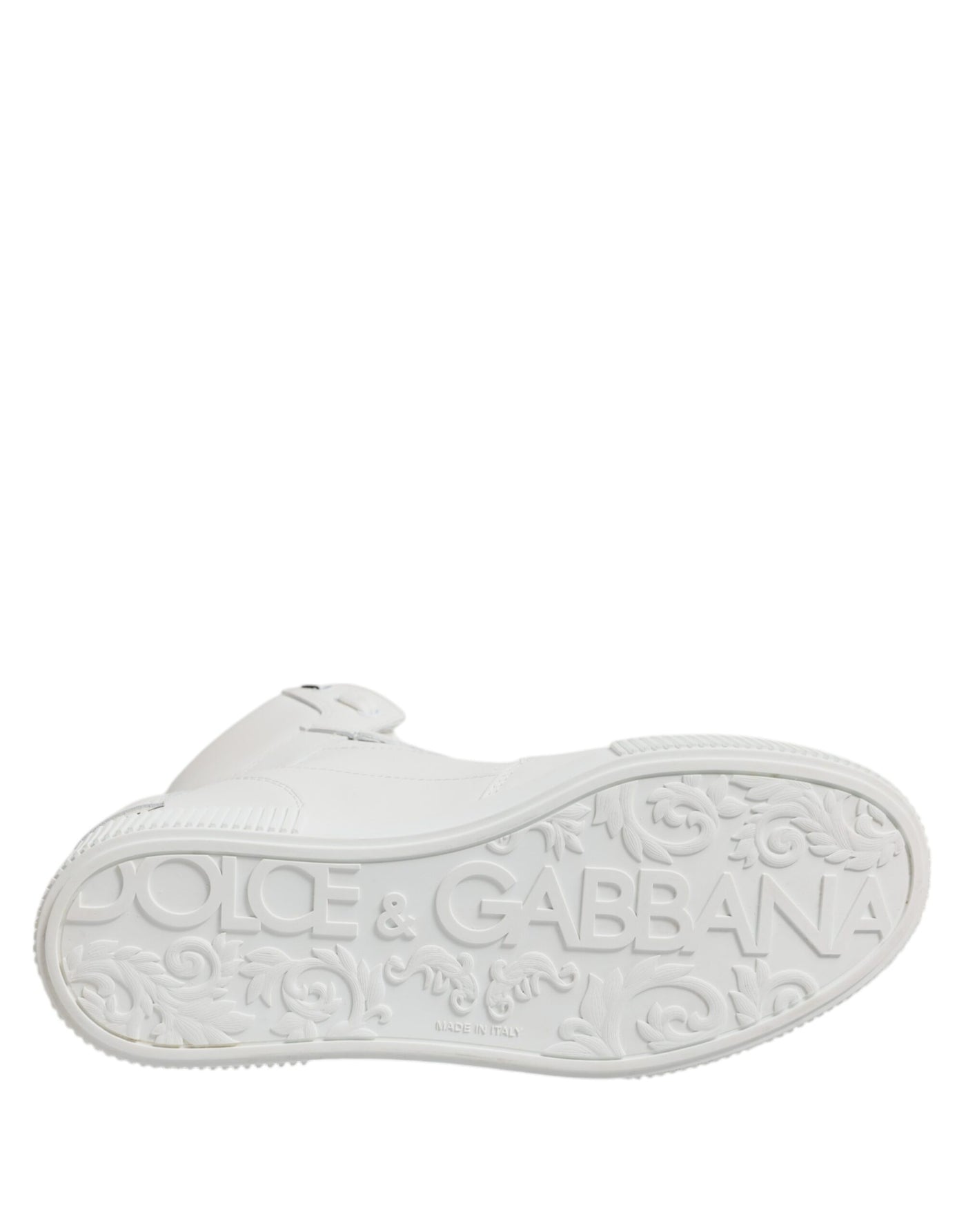 Dolce &amp; Gabbana witte leren hoge sneakers