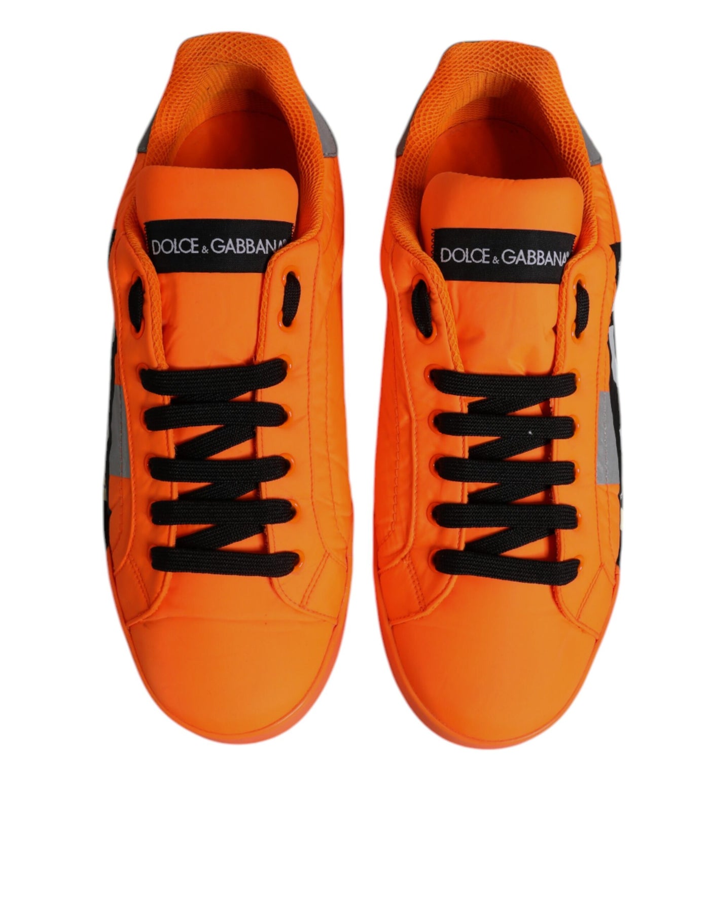 Dolce &amp; Gabbana Orange Portofino Logo Tape Heren Sneakers Schoenen