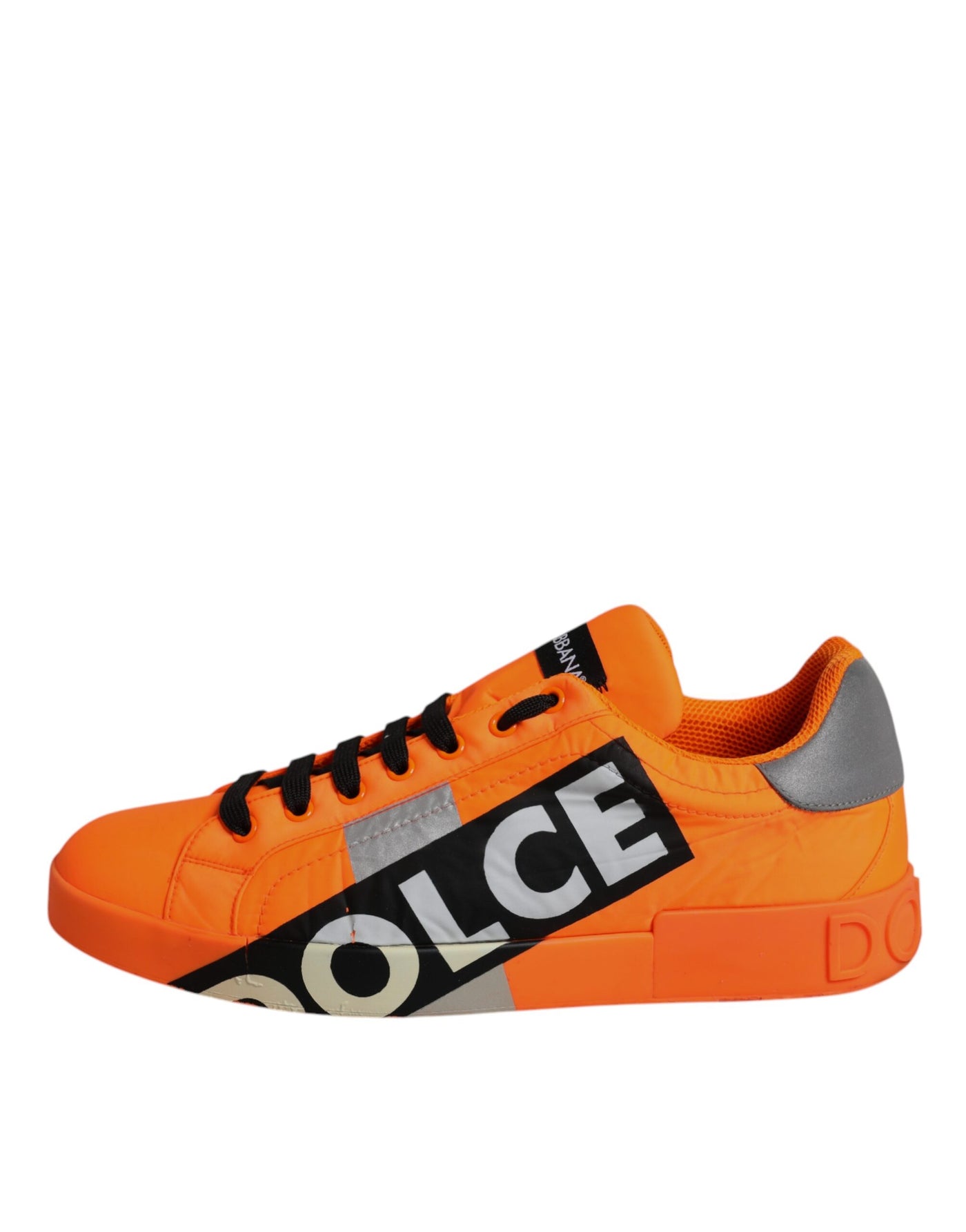Dolce &amp; Gabbana Orange Portofino Logo Tape Heren Sneakers Schoenen