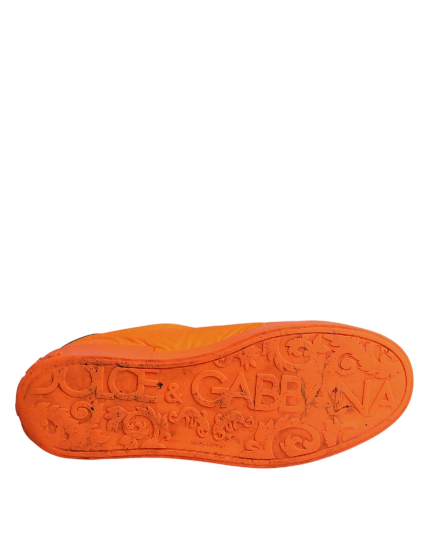 Dolce &amp; Gabbana Orange Portofino Logo Tape Heren Sneakers Schoenen