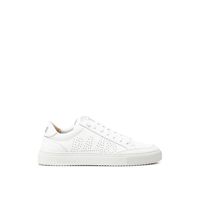 P448 Witte leren sneaker