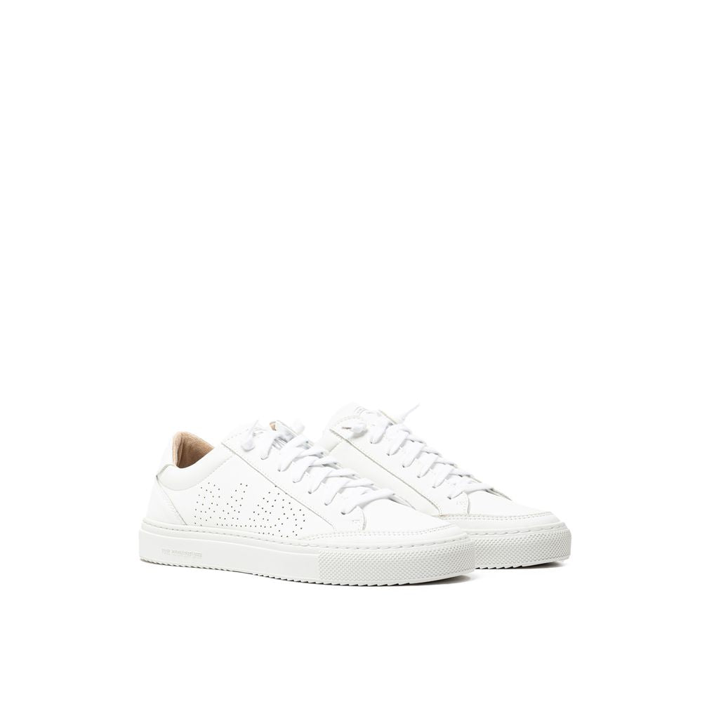 P448 Witte leren sneaker